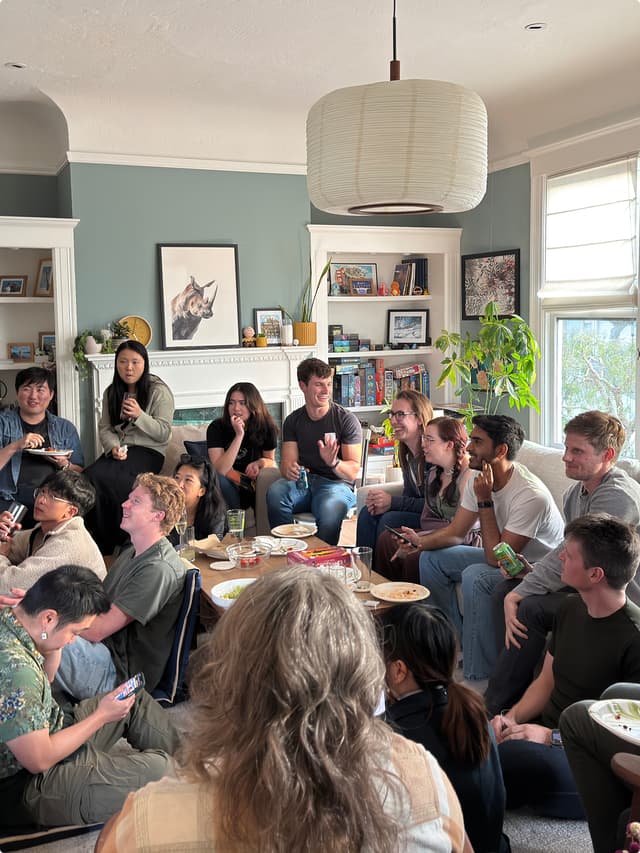 The Chalk team enjoying board game night.