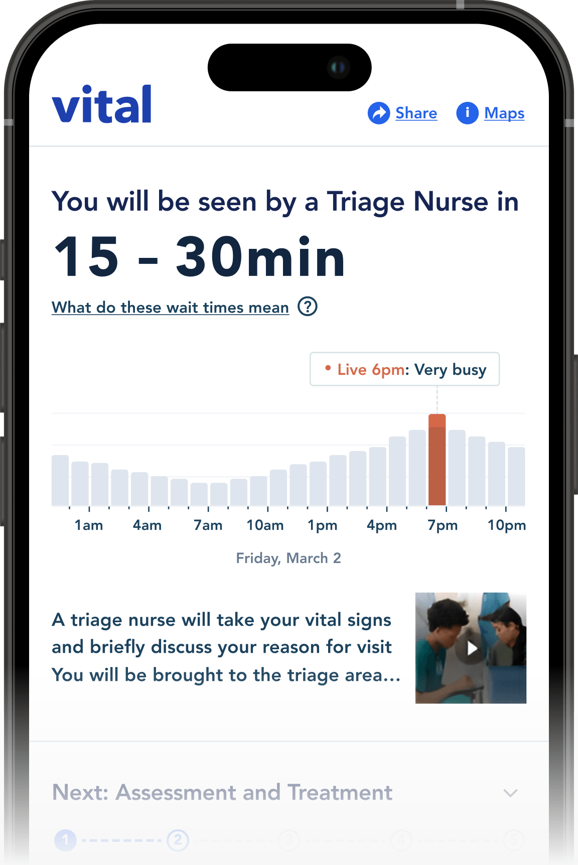 Vital healthcare mobile app